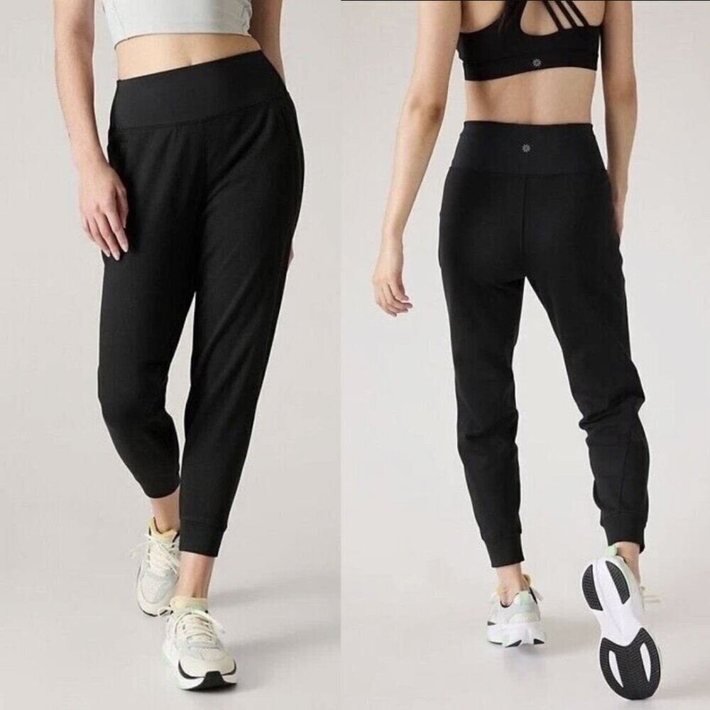 ATHLETA Unstoppable High Rise Jogger Pants in Black, size XL